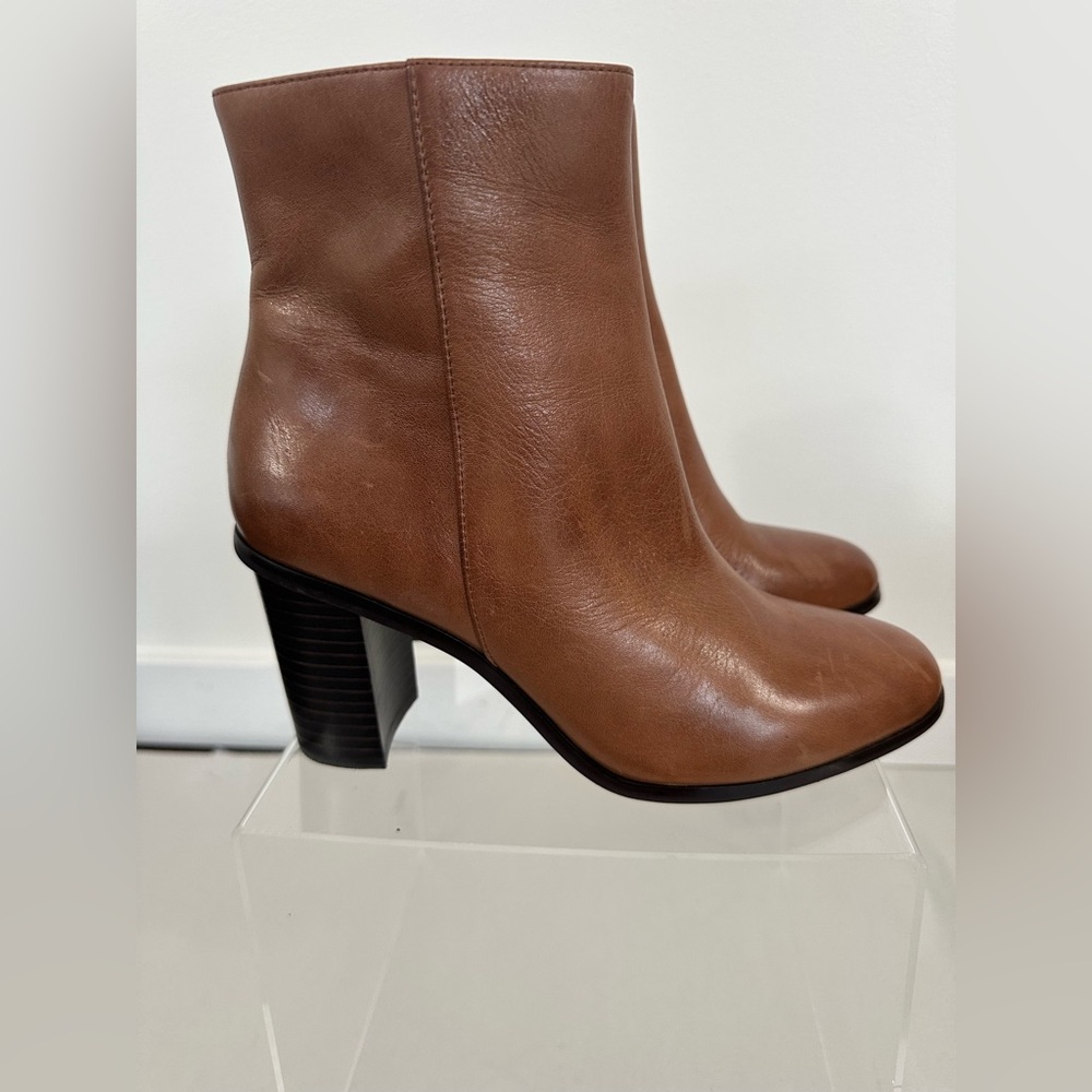 Wittner Tan Calf Leather Heeled Boots